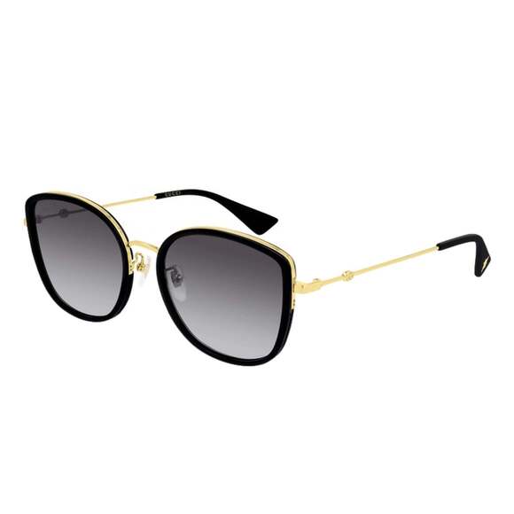 Gucci Accessories - Gucci Oversized Cat Eye Black Gold